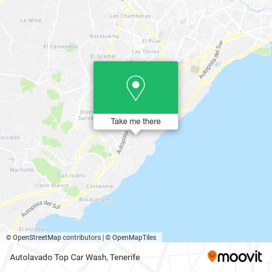 Autolavado Top Car Wash map