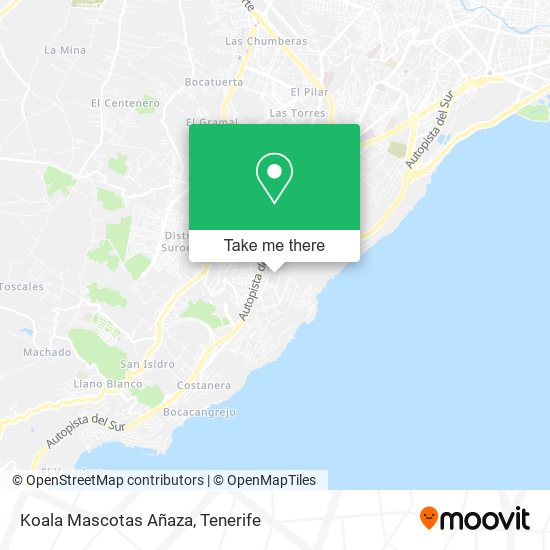 Koala Mascotas Añaza map