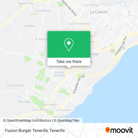 Fusion Burger Tenerife map
