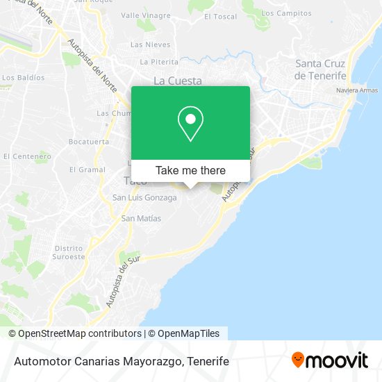 Automotor Canarias Mayorazgo map