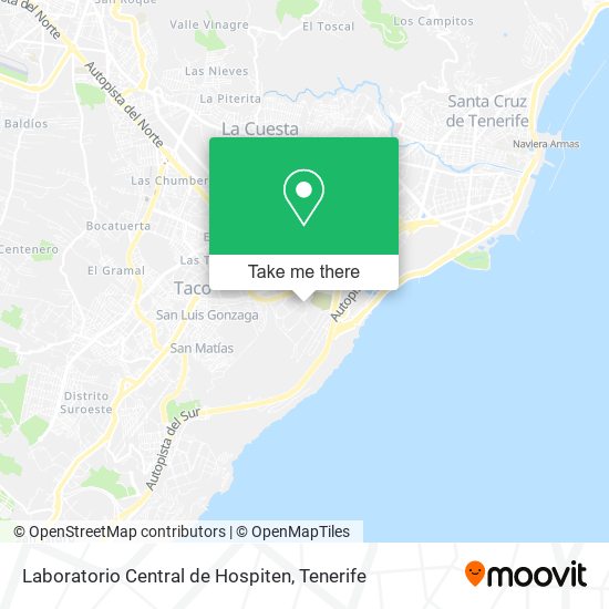 mapa Laboratorio Central de Hospiten