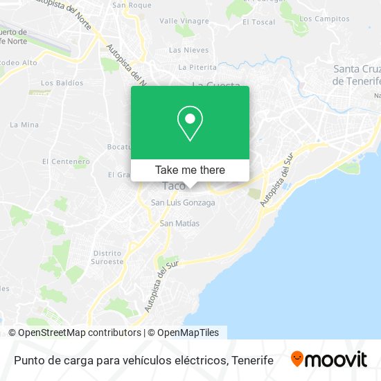 Punto de carga para vehículos eléctricos map