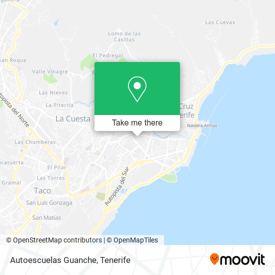 Autoescuelas Guanche map