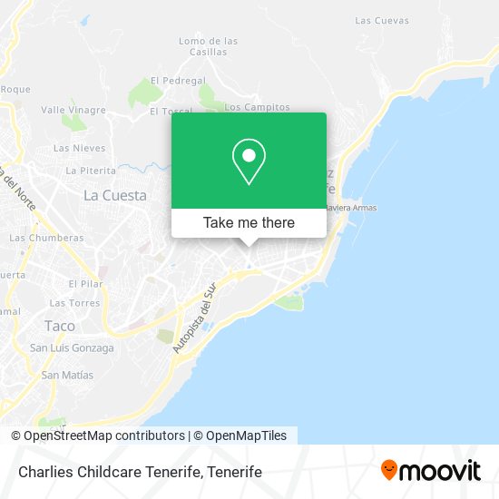 mapa Charlies Childcare Tenerife