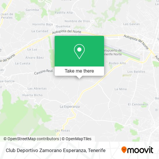 mapa Club Deportivo Zamorano Esperanza