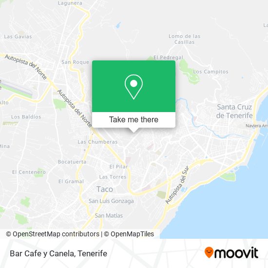 mapa Bar Cafe y Canela