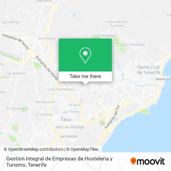 mapa Gestion Integral de Empresas de Hosteleria y Turismo