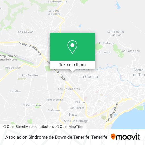 mapa Asociacion Sindrome de Down de Tenerife