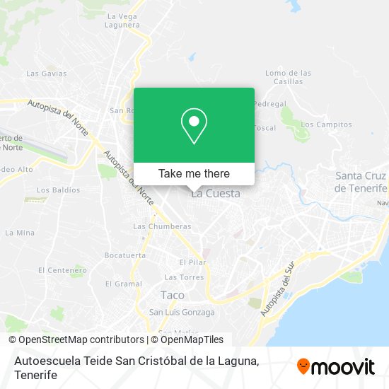 mapa Autoescuela Teide San Cristóbal de la Laguna