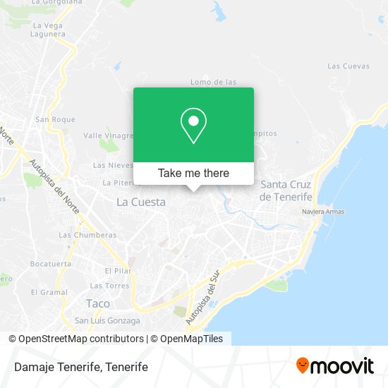 Damaje Tenerife map