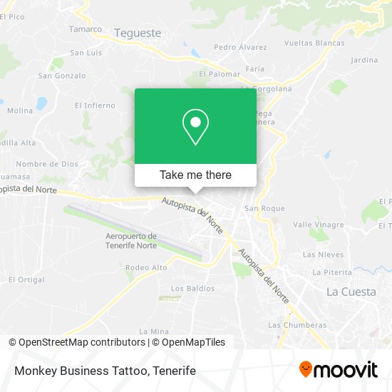 Monkey Business Tattoo map
