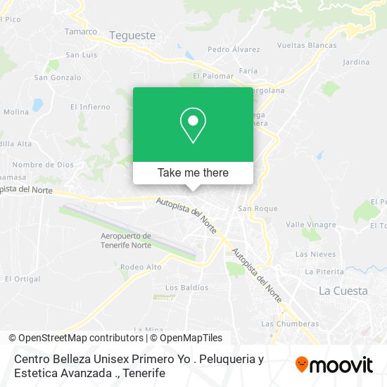 mapa Centro Belleza Unisex Primero Yo . Peluqueria y Estetica Avanzada .