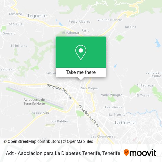 Adt - Asociacion para La Diabetes Tenerife map