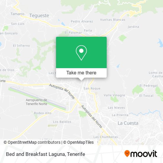 Bed and Breakfast Laguna map