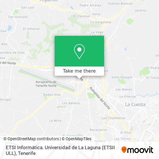 mapa ETSI Informática. Universidad de La Laguna (ETSII ULL)