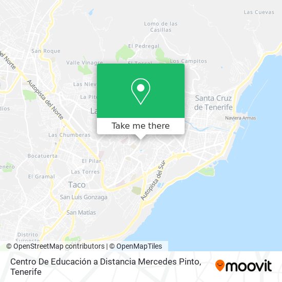 mapa Centro De Educación a Distancia Mercedes Pinto