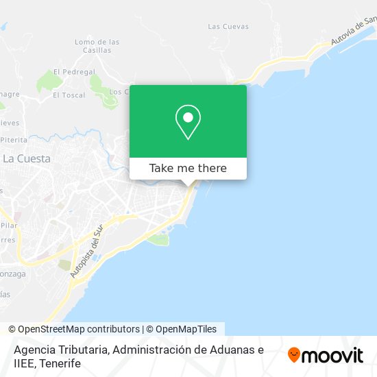 Agencia Tributaria, Administración de Aduanas e IIEE map
