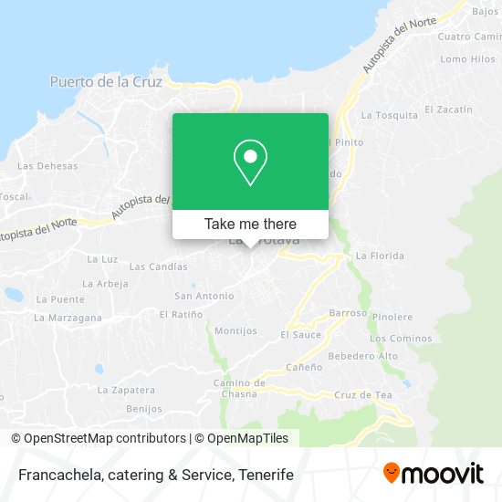 Francachela, catering & Service map