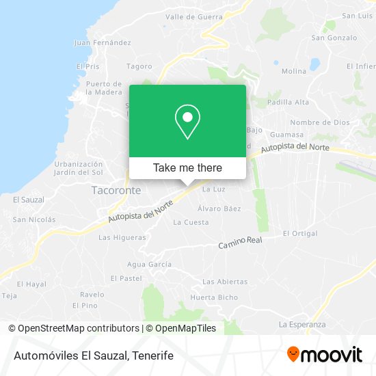 Automóviles El Sauzal map