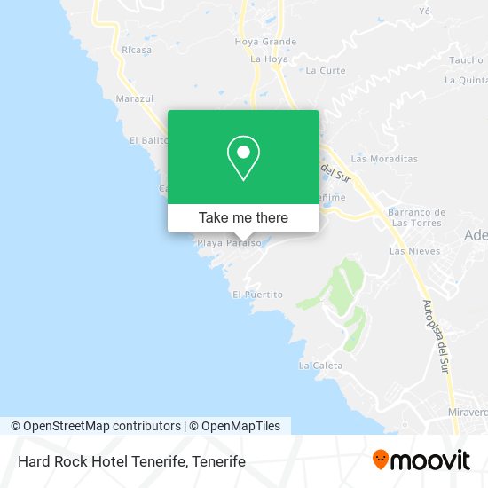 Hard Rock Hotel Tenerife map