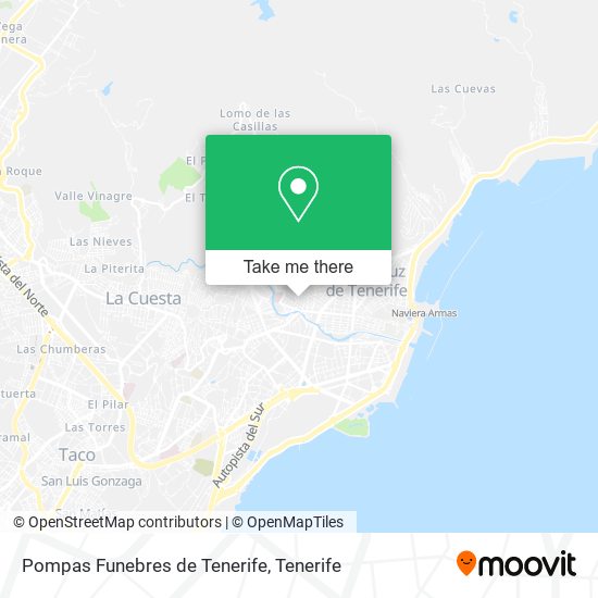 mapa Pompas Funebres de Tenerife