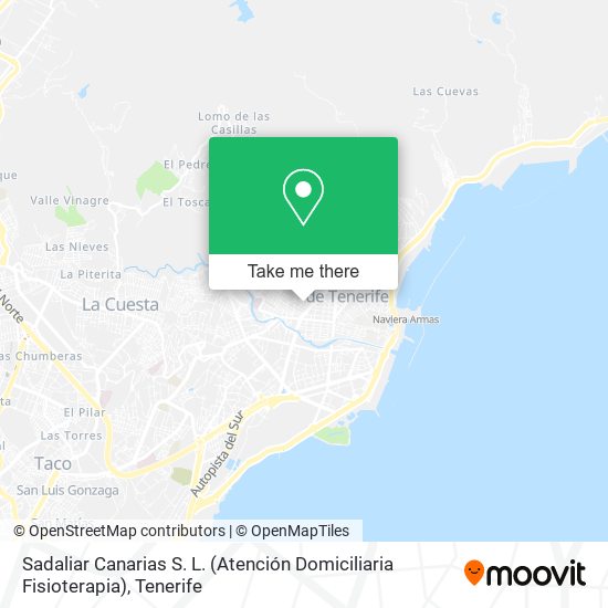 mapa Sadaliar Canarias S. L. (Atención Domiciliaria Fisioterapia)