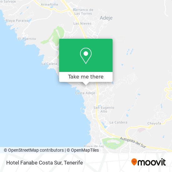 Hotel Fanabe Costa Sur map