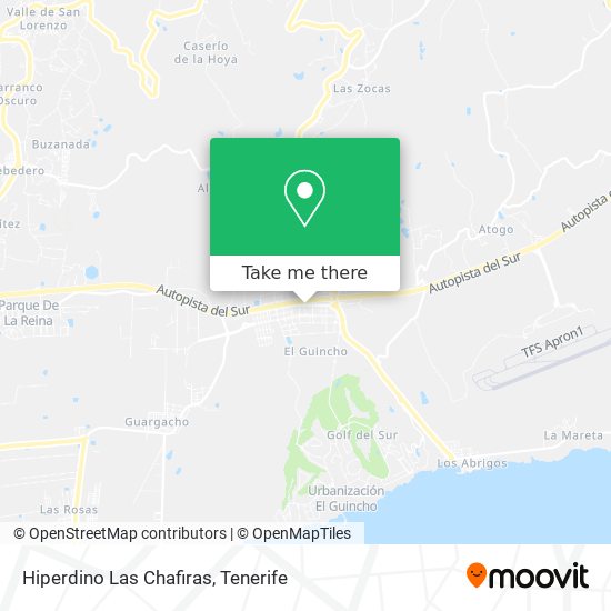 Hiperdino Las Chafiras map