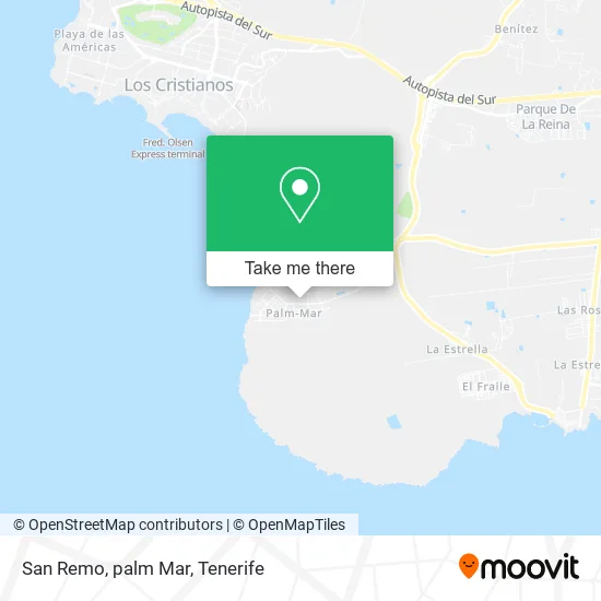 mapa San Remo, palm Mar