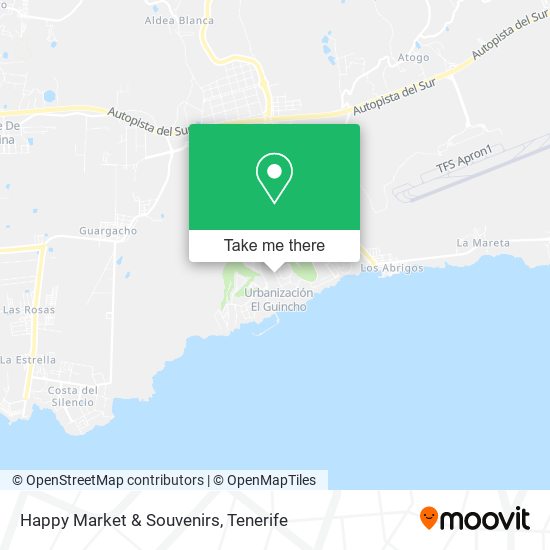 mapa Happy Market & Souvenirs