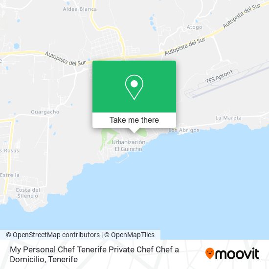 My Personal Chef Tenerife Private Chef Chef a Domicilio map