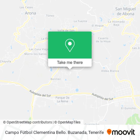 Campo Fútbol Clementina Bello. Buzanada map