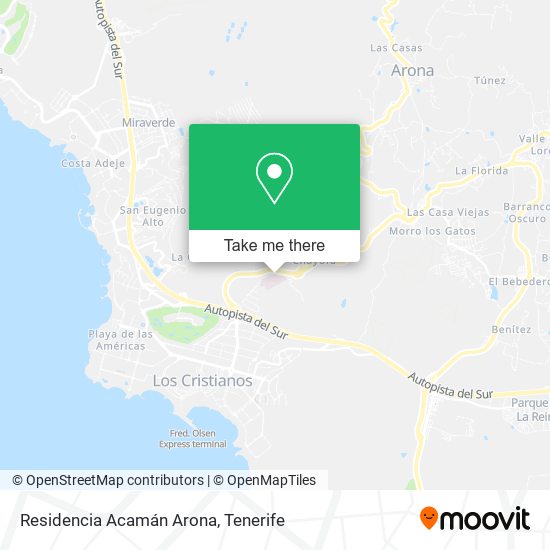 mapa Residencia Acamán Arona