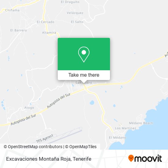 Excavaciones Montaña Roja map