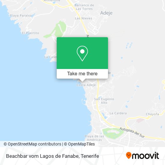 Beachbar vom Lagos de Fanabe map