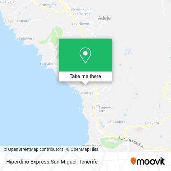 mapa Hiperdino Express San Miguel
