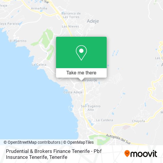 mapa Prudential & Brokers Finance Tenerife - Pbf Insurance Tenerife