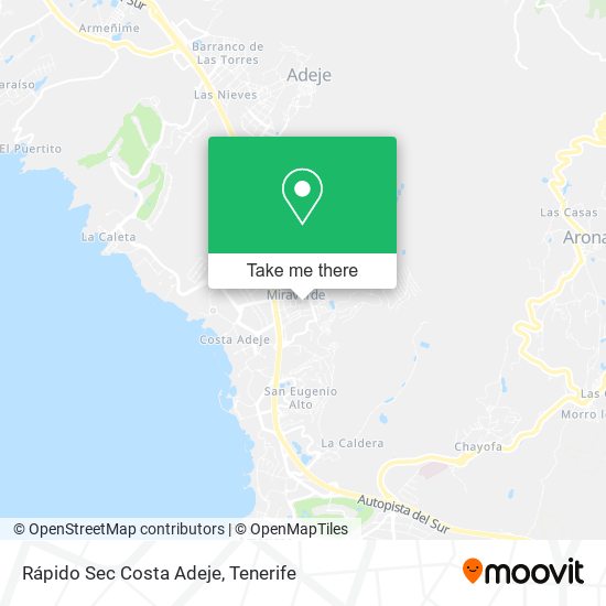 Rápido Sec Costa Adeje map