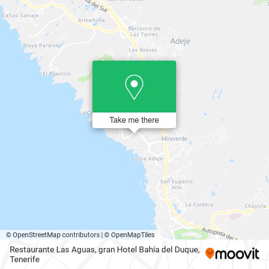 Restaurante Las Aguas, gran Hotel Bahía del Duque map