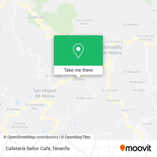 Cafetería Señor Café map