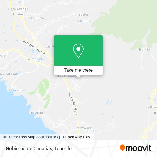 Gobierno de Canarias map