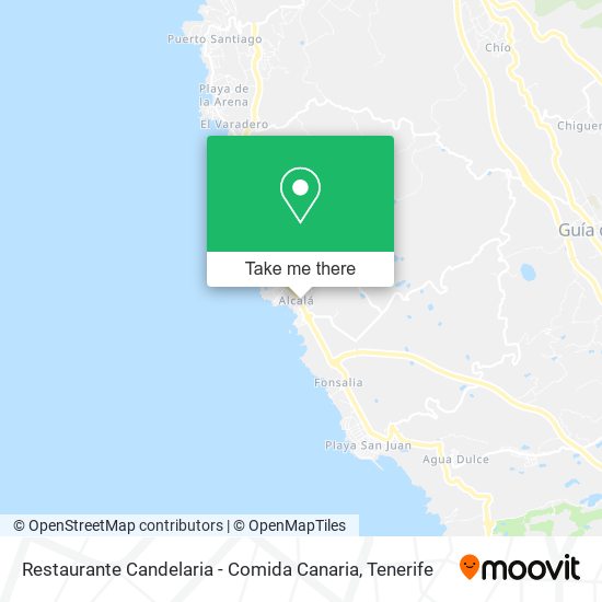 mapa Restaurante Candelaria - Comida Canaria