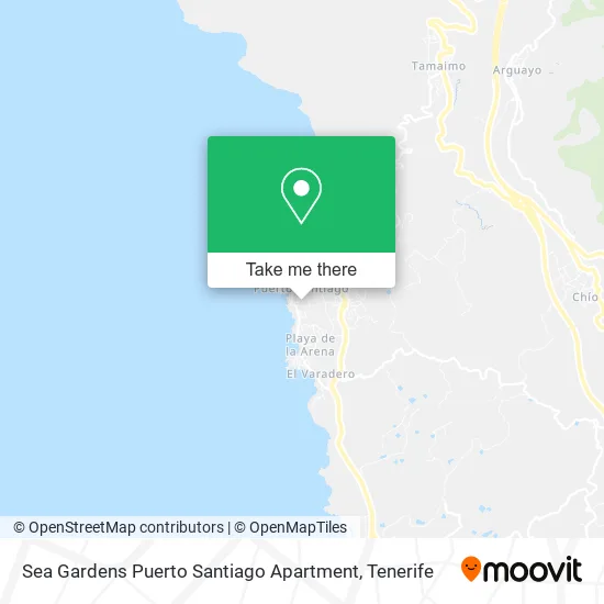 Sea Gardens Puerto Santiago Apartment map