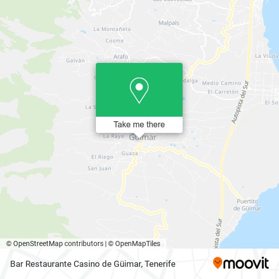 mapa Bar Restaurante Casino de Güimar