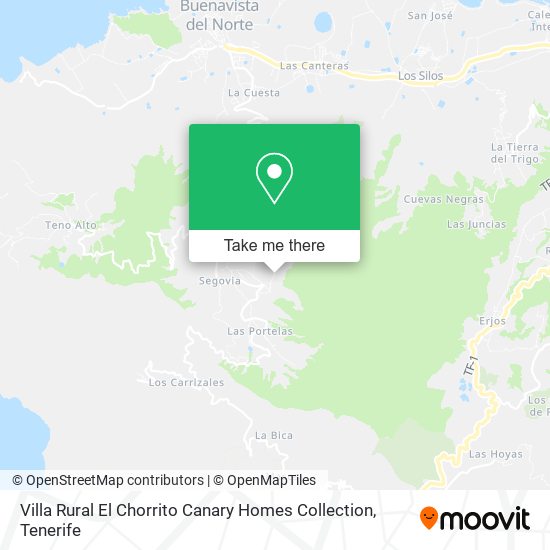mapa Villa Rural El Chorrito Canary Homes Collection