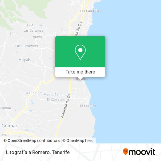 Litografía a Romero map