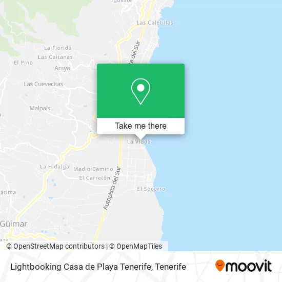 Lightbooking Casa de Playa Tenerife map
