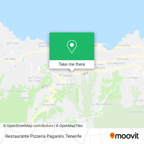 Restaurante Pizzería Paganini map