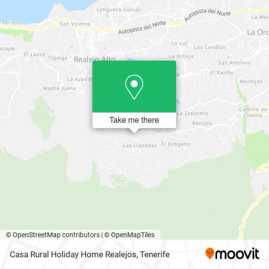 mapa Casa Rural Holiday Home Realejos