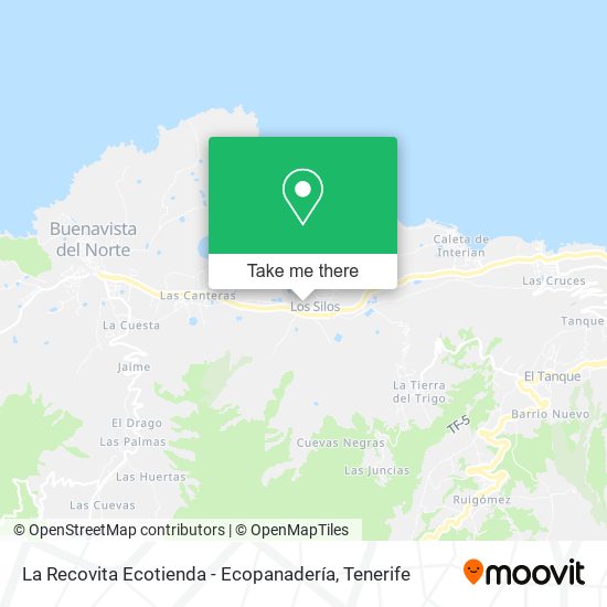 mapa La Recovita Ecotienda - Ecopanadería